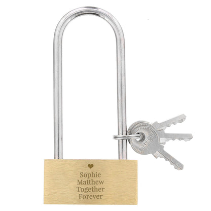 Personalised Heart Motif Padlock