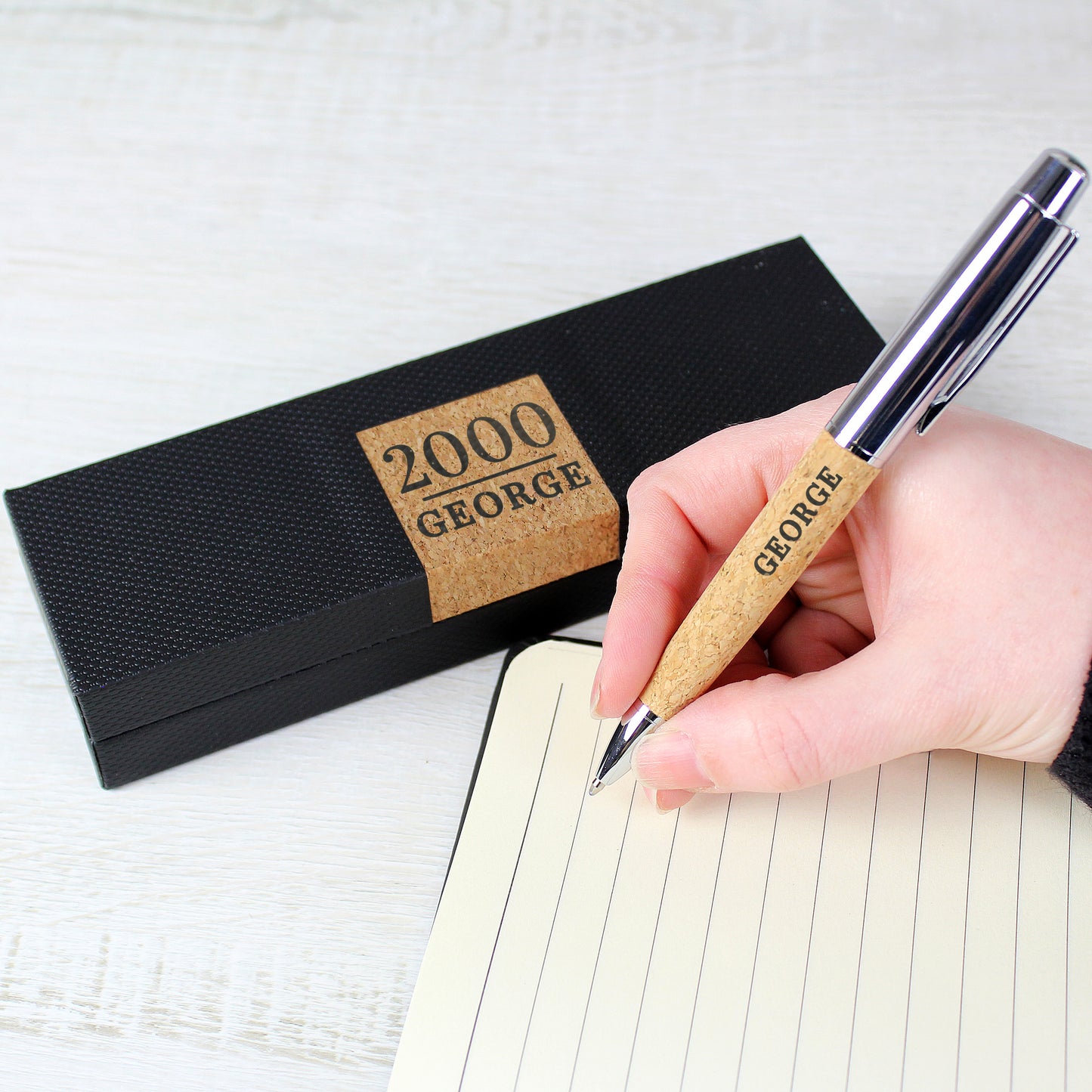 Personalised Pen Set With Large Date & Name