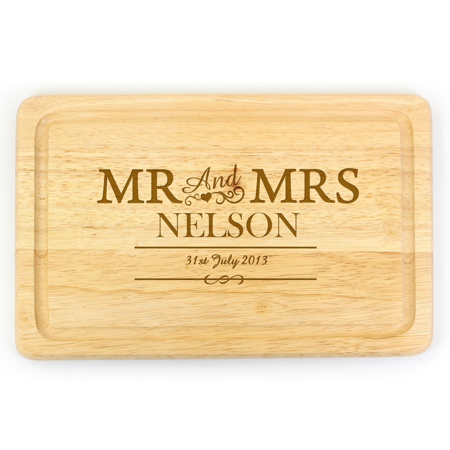 Personalised Mr & Mrs Rectangle Chopping Board