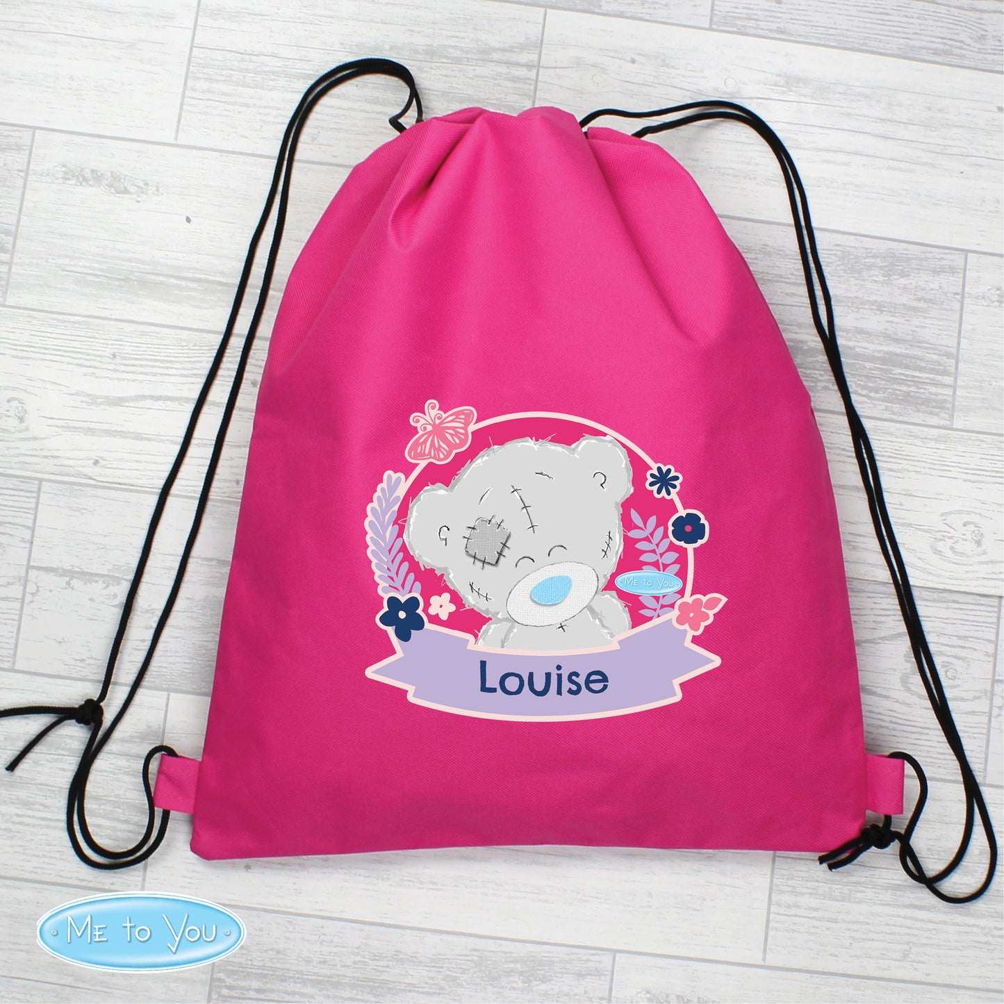 Personalised Me To You Pink Swim & Kit Bag 44cm