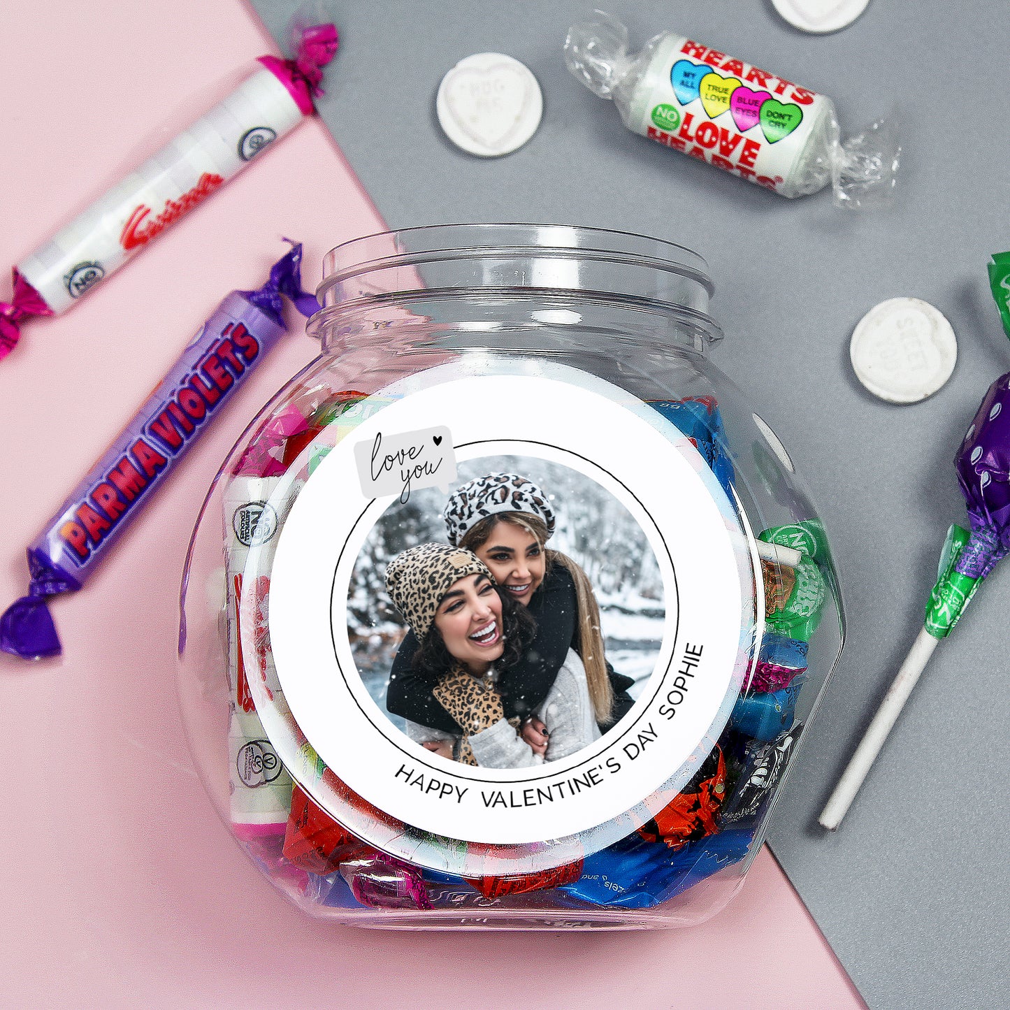 Personalised Love You Photo Upload Sweet Jar