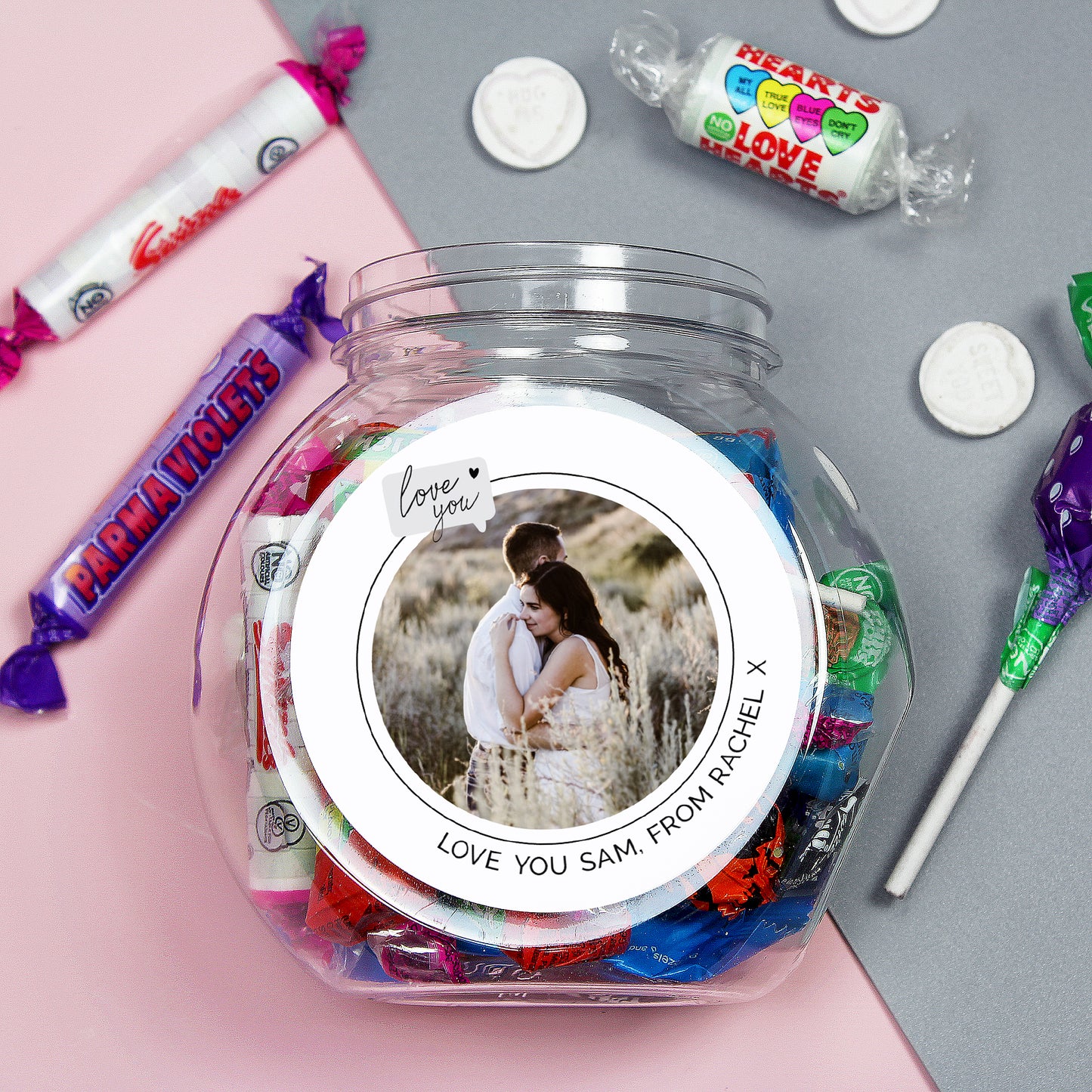 Personalised Love You Photo Upload Sweet Jar