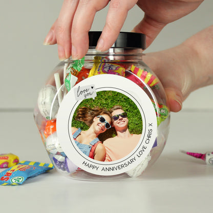 Personalised Love You Photo Upload Sweet Jar