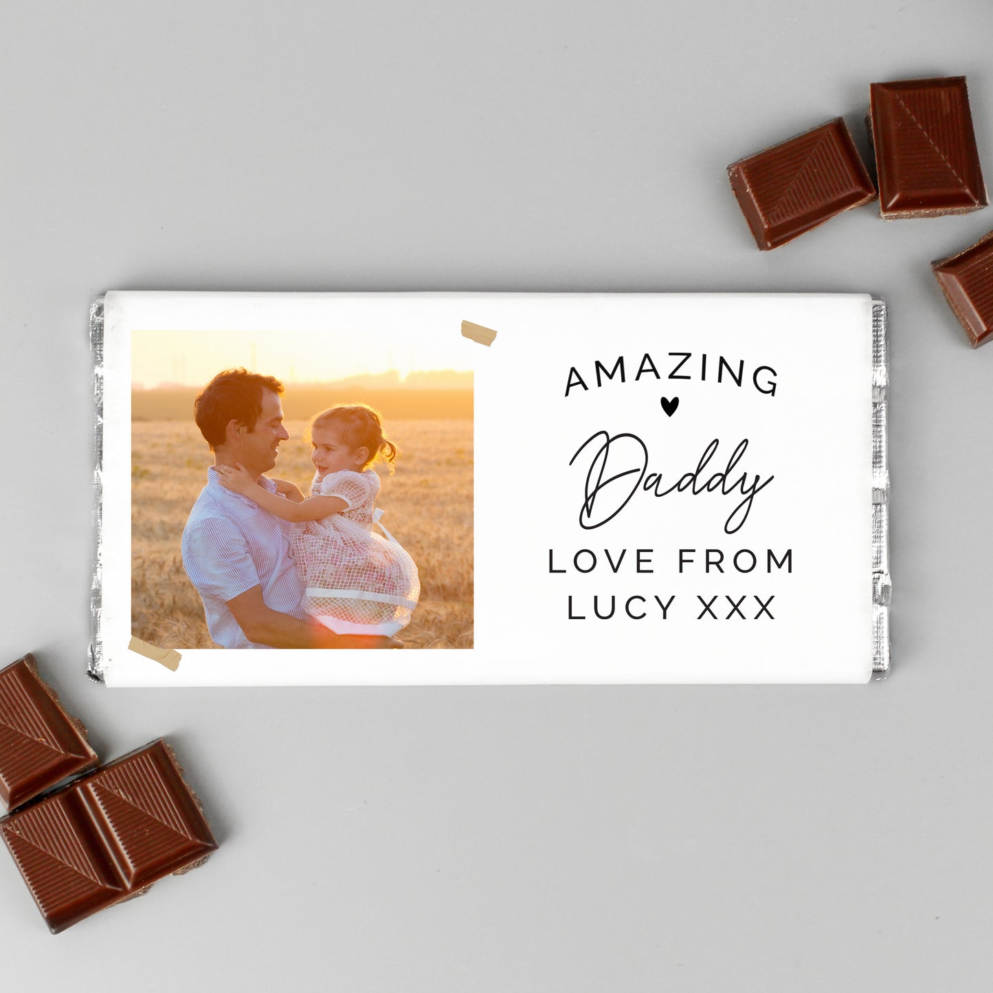 Personalised Love You Snapshot Photo Upload Chocolate Bar